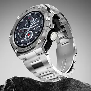 Fire-Boltt Assault Rugged Smartwatch – 1.5" HD Display, Bluetooth Calling, 600mAh Battery, Compass, Heart Rate & SpO2 Monitoring, 7-10 Days Battery Life, Heavy Metal Sports Design