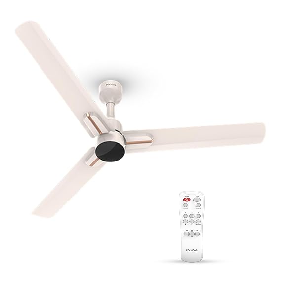 Polycab Wizzy Neo 1200mm 5-Star BLDC, Remote Ceiling fan for Living Room
