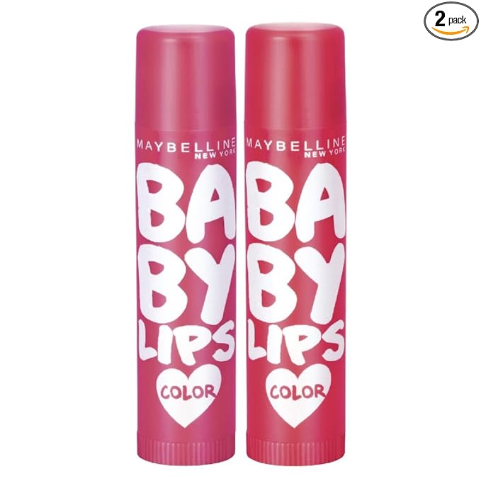 Maybelline New York Lip Balm, With SPF, Moisturises and Protects from the Sun, Baby Lips Cherry Crush & Baby Lips Berry Crush, Red (Pack of 2), 8g
