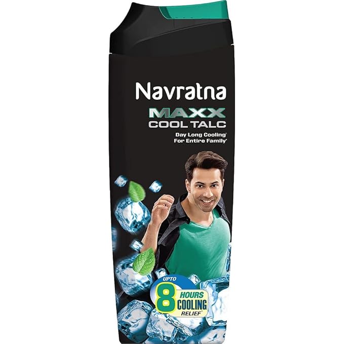Navratna Maxx Cool Talc Talcum Powder | Body Odour Protection