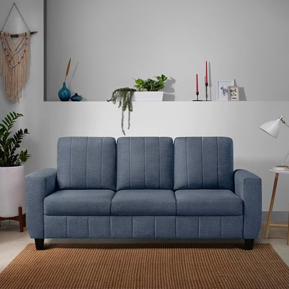 Sleepyhead Bae - 3 Seater Sofa (Fabric, Ocean Blue) 3 Person Sofa