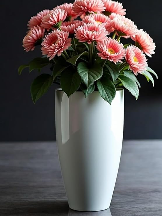 Ocean Mart Plastic Tower Pot Plant 14 Inch Flower Pots for Home Office Garden Balcony Terrace