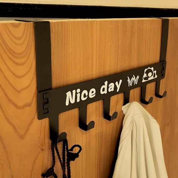 MiniPy Heavy Duty Carbon Metal Over Door Hanger