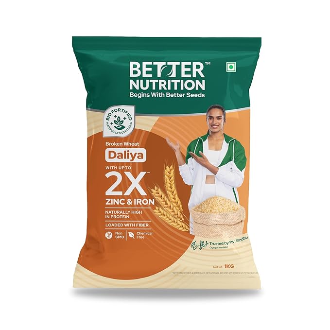 Better Nutrition Biofortified Daliya 1kg | Broken Wheat Superfood