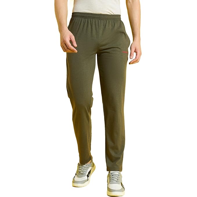 bearbrother Men's Regular Fit Solid Trackpants