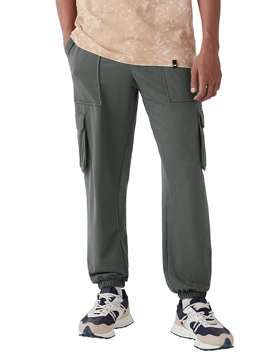 Bewakoof Air 1.0 Men's Cotton Solid Oversized Fit Jogger
