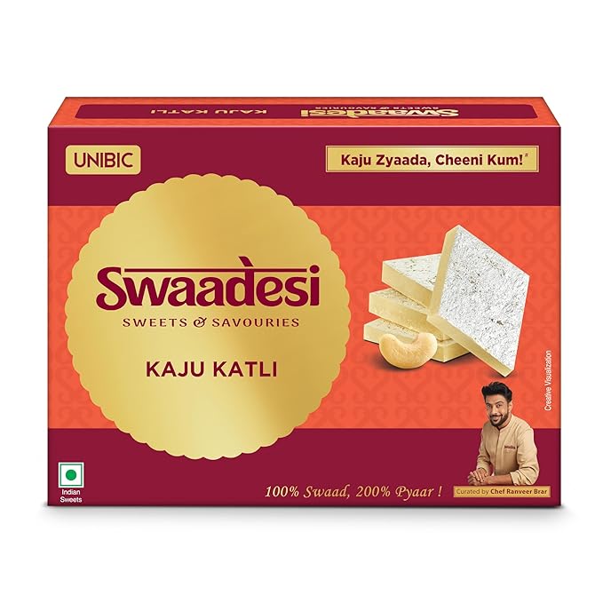 Unibic Swaadesi Shahi Kaju Katli 180gm/195gm Weight May Vary