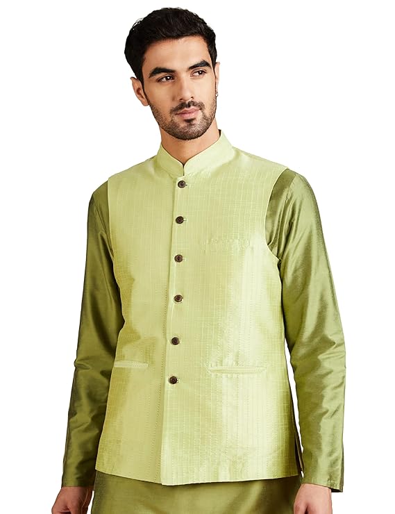 Amazon Brand - Symbol Men Lightweight Nehru Jacket