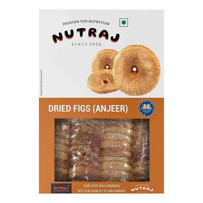 Nutraj Afghani Anjeer Dried 500g Pack | Figs | Dry Fruits | Grocery Items