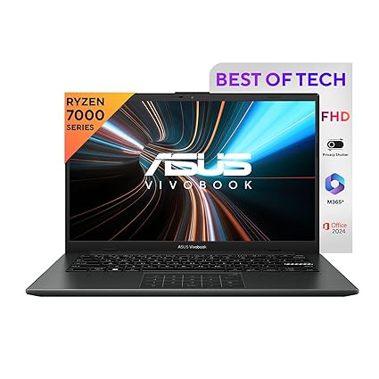 ASUS Vivobook Go 14, AMD Ryzen 5 7520U, Thin & Light Laptop