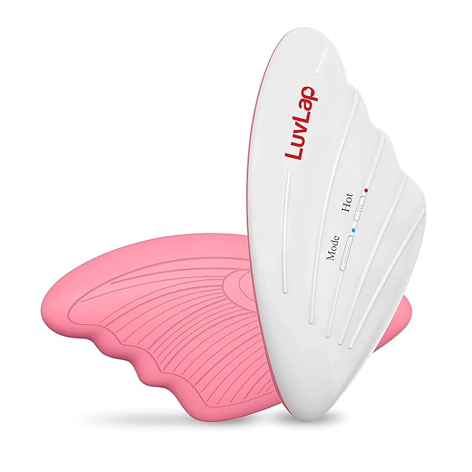 LuvLap 2-in-1 Warming Lactation Breast Massager, Pain relief with 3-level heat & 6-level vibration adjustment