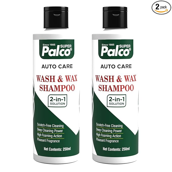 PALCO Wash & Wax Car Shampoo 250ml Pack of 2 | Protective Car Wash Concentrate