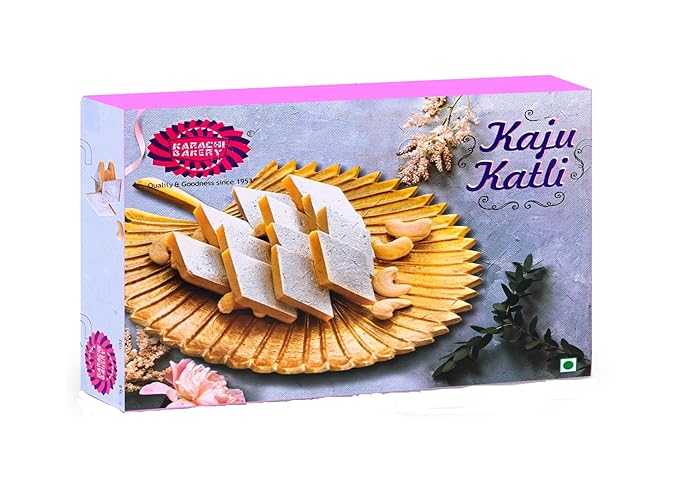 Karachi Bakery Kaju Katli 200gm | Kaju barfi | Indian Sweet | Made with Cashew | Mithai | Diwali | Festive