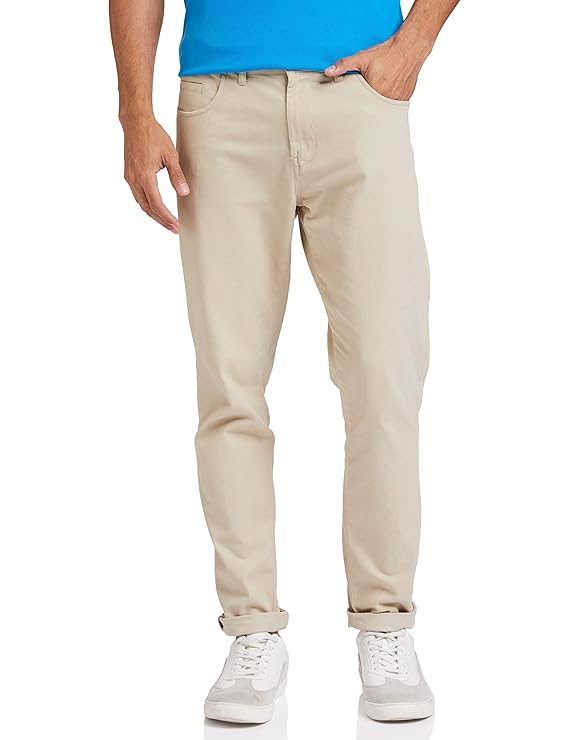 Amazon Brand - Symbol Men's Slim Fit Mid Rise Trouser
