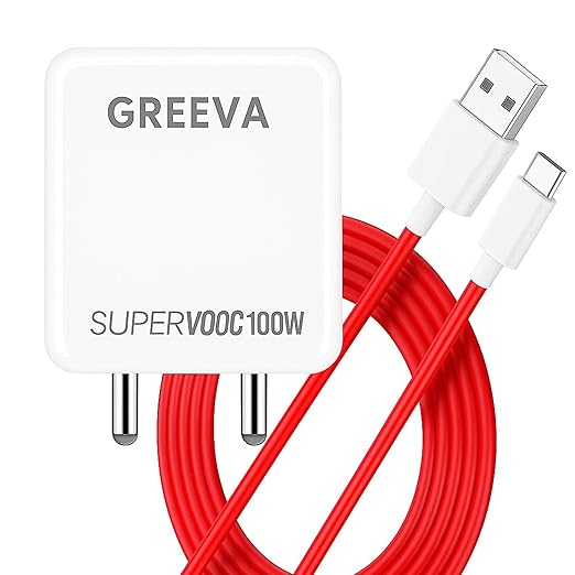GREEVA 100W SUPERVOOC Fast Charger with Type-C Cable | 100w Charger