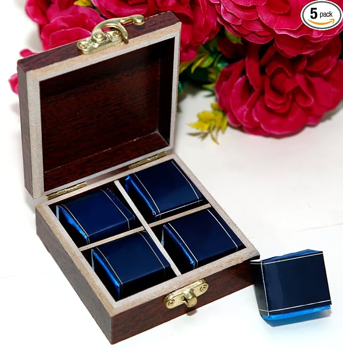 Riwaz White Chocolate Premium Wooden Gift Box | 4 Cavity Elegant Chocolate Hamper
