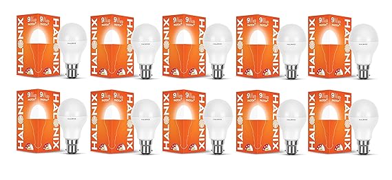 Halonix 9W B22 LED Cool White Bulb, Pack of 10
