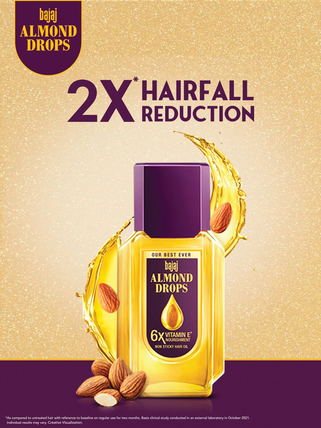Almond Drops 6X Vitamin E Nourishment Non-Sticky Hair Oil - 625ml