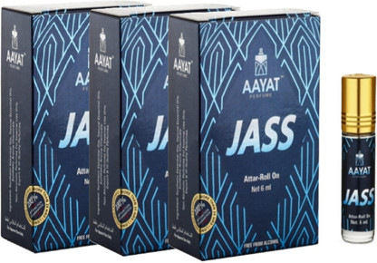 AAYAT Jass Attar|Alcohol-Free, Long-Lasting, Natural unisex attar (pack of 03) Floral Attar (Floral)