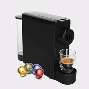 ELEVENS ONE | Coffee Capsule Machine (Graphite Colour) | Espresso Coffee Pod Machine | 19 Bar Pressure | Compatible With Nespresso Pods | Fast Heating System | One Touch Operation | 1100W