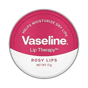 Vaseline Lip Tins Rosy Lips, 17 g | Provides Hydration, Sheer Pink Tint & Glossy Shine