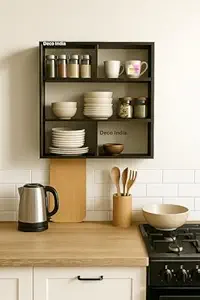 DECO INDIA Engineered Wood Multipurpose Kitchen Spice Storage Rack Shelf