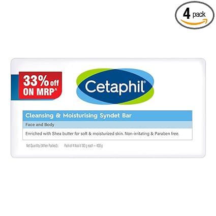 Cetaphil Cleansing Moisturizing Syndet Bar 4x100gm