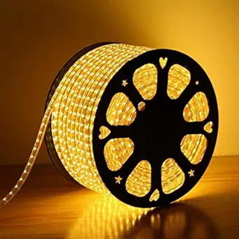 Quace 22 Meter LED Rope Light for Decoration-Waterproof Decorative,Cove for Ceiling | Pipe for Home Decor | Led Strip for Diwali Decoration,Birthday (Warm White)
