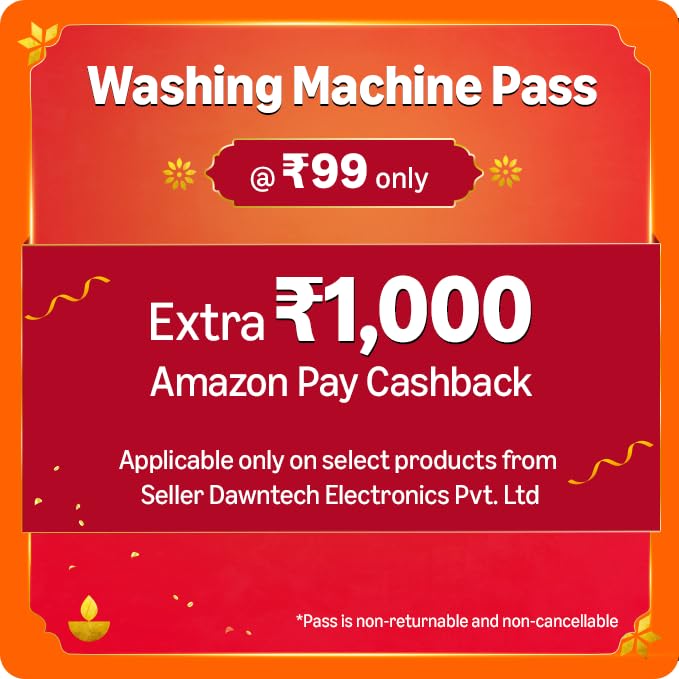 Extra 1000/- Apay Cashback with FAFL (9kg+) and Washer Dryer Purchase in First 5 Days of Great Indian Festival (till 27th Sep 2025)
