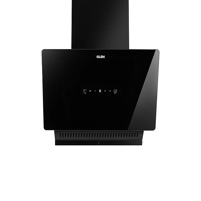 Glen 60 cm 1400 m/hr Filterless Slant Kitchen Chimney |Intelligent Auto Clean |Wider Suction Area|(Hood Mesh 60,Touch & Gesture Control,Black)