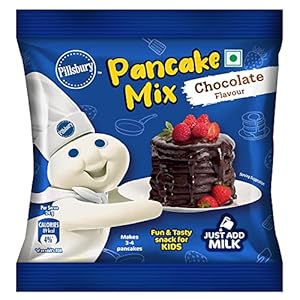 Pillsbury Chocolate Flavour Pancake Mix| 2-Minute Pancake Mix For Kids| No-Preservatives | 80 Gram