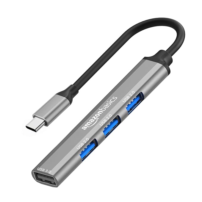 Amazon Basics USB-C Multiport Adapter with MacBook Compatibility