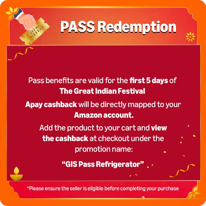 Extra 1000/- Apay Cashback with FF 300L & SBS Purchase in First 5 Days of Great Indian Festival (till 27th Sep 2025)