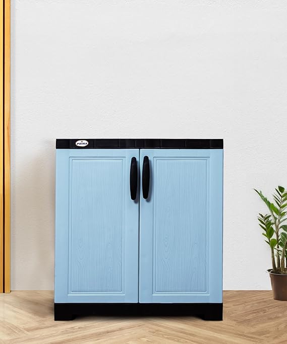 Prima Viva-1 Plastic Storage Cabinet | 2 Compartments Organizer for Home & Office