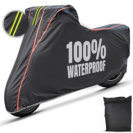 Yearwell 100% (Tested) Waterproof Bike Cover Dustproof UV Protection Bike Body Cover for All Two Wheeler Bikes with Carry Bag (All Activa,Scooter,Scooty Size)