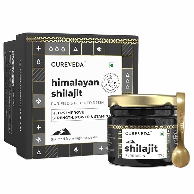 Cureveda Himalayan Shilajit For Men - Resin 20g | 98% Fulvic Acid