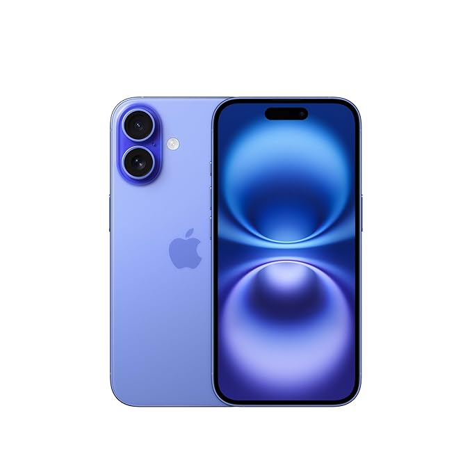 iPhone 16 256 GB: 5G Mobile Phone with Camera Control, A18 Chip and a Big Boost in Battery Life. Works with AirPods; Ultramarine