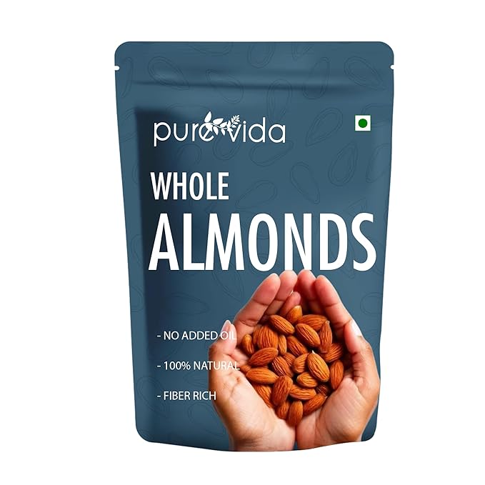 Purevida California Almonds 450gm | Crunchy & Nutrient-Rich
