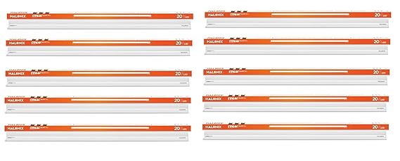 Halonix 20-watt LED Batten/Tubelight | Streak square 4-ft LED Batten for Living Room & Bedroom | Cool Day Light, Pack of 10