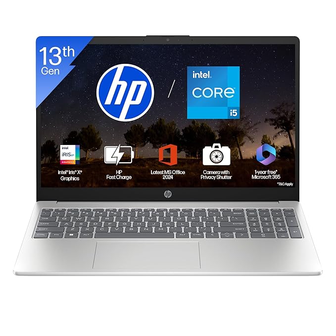HP 15, 13th Gen Intel Core i5-1334U, 16GB DDR4, 512GB SSD Laptop