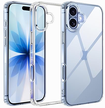 Amozo for iPhone 17 Back Case Cover | Ultra Hybrid Transparent Camera and Drop Protection Back Case Cover for iPhone 17 - (Polycarbonate|Clear)