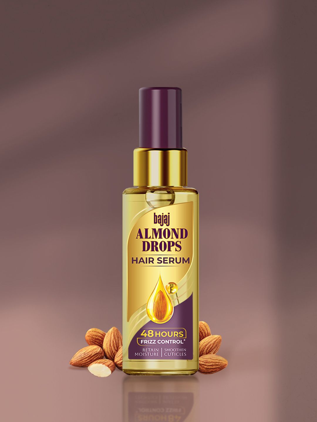 Almond Drops Frizz Control Vitamin E Hair Serum with Oil - 100ml