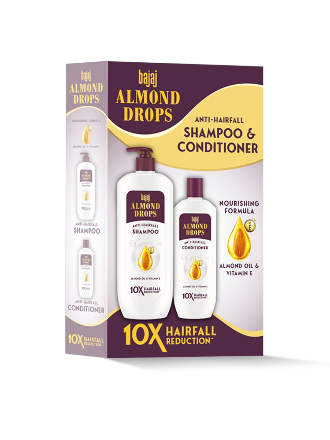 Almond Drops Anti-Hairfall Combo - Shampoo 340ml & Conditioner 175ml