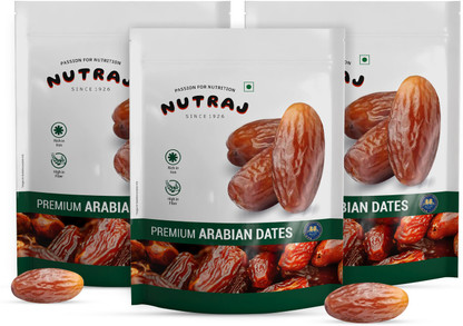 Nutraj Gold Arabian Dates 1.5 Kg, Khajoor Dates (3 x 500 g)