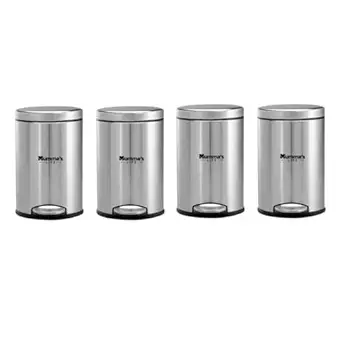 Mumma's LIFE Stainless Steel Pedal Bin for Home & Office Use (Pack of 4)
