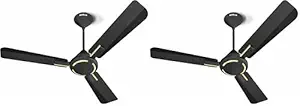 Havells 1200Mm Ambrose Es Ceiling Fan|Premium Matt Finish, Decorative Fan, Elegant Looks, High Air Delivery, Energy Saving, 100% Pure Copper Motor|2 Year Warranty|(Pack Of 2, Midnight) 1 Star