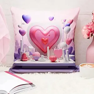 STITCHNEST Gift for Boyfriend Girlfriend Husband Wife Couples Girls Boys Printed Jute Cushion Cover