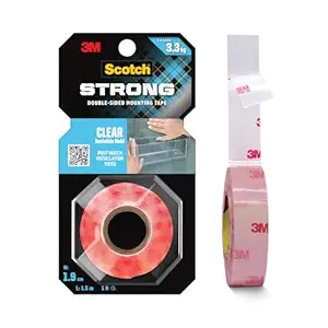 Scotch Clear Double-Sided Tape by 3M, Heavy Duty, for Indoor Hanging