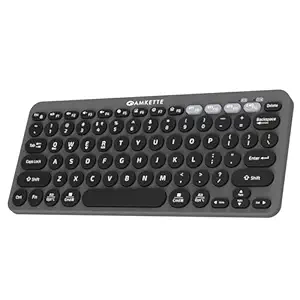 Amkette New and Improved Optimus BT 4 in 1 Multi Device Wireless Keyboard/Bluetooth Keyboard | One Click Device Switching and AI Access for Windows, MacOs, Android and iOS, Dual OS Layout (Grey)