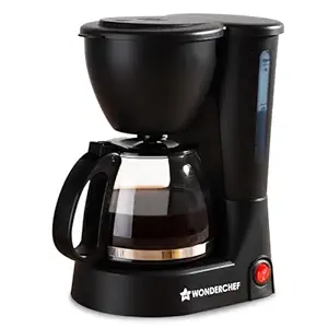 Wonderchef Swift Brew Coffee Machine for Home | 650W | Brew 6 Cups at a Time | Anti-Drip System | Keep Warm Plate | Borosilicate Glass Carafe | Compact Design | 2-Year Warranty